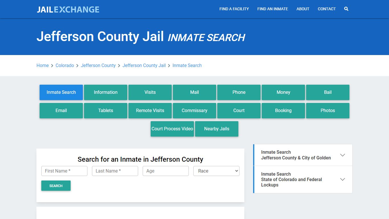 Jefferson County Jail, CO Inmate Search: Roster & Mugshots