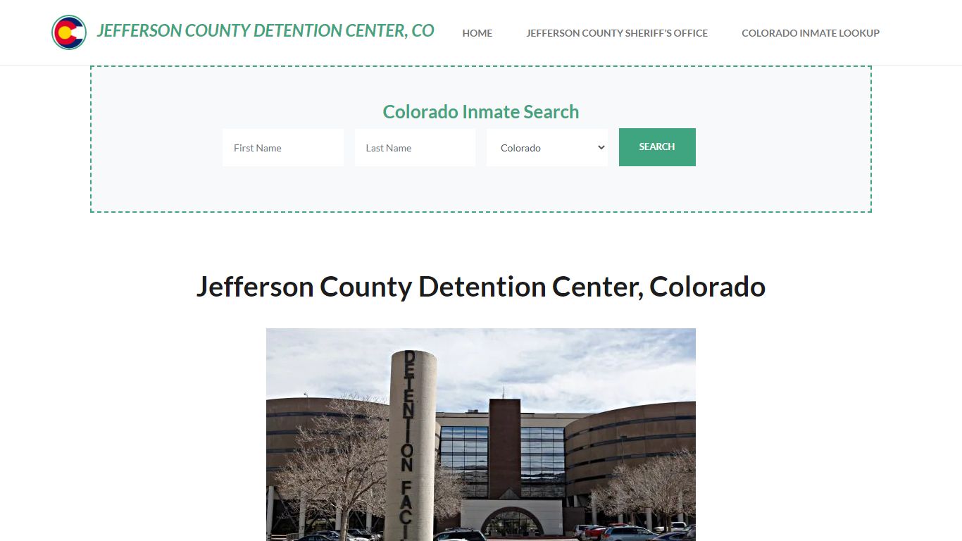 Jefferson County Detention Center, CO Inmate Roster, Offender Search